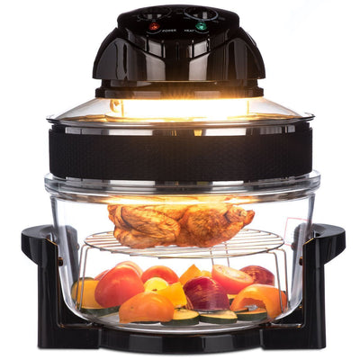 17L Halogen Air Fryer Rotary Convection Oven Multi Cooker Low Fat Health Black