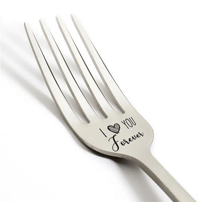 I Love You Forever Fork Valentines Day Gift for Girlfriend Boyfriend Tableware Wedding Gifts for Guests Lover Couple Souvenirs