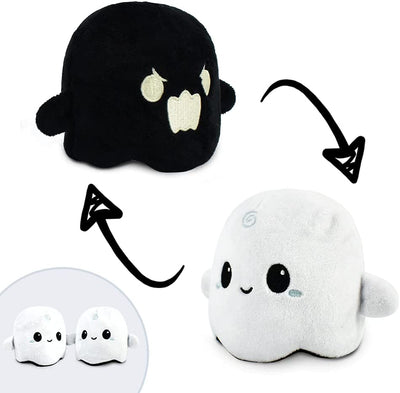 - Plushmates - Magnetic Reversible Plushies That Hold Hands When Happy - Ghost - Huggable and Soft Sensory Fidget Toy Stuffed Animals That Show Your Mood - Perfect for Halloween!